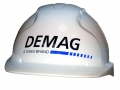 Строительная каска с логотипом "Demag"